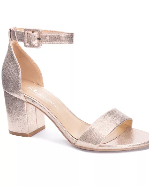 Jody Shimmer Block Heel Sandal