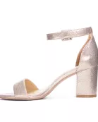 Jody Shimmer Block Heel Sandal