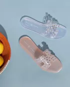 Charli Jelly Flat Slide Sandal