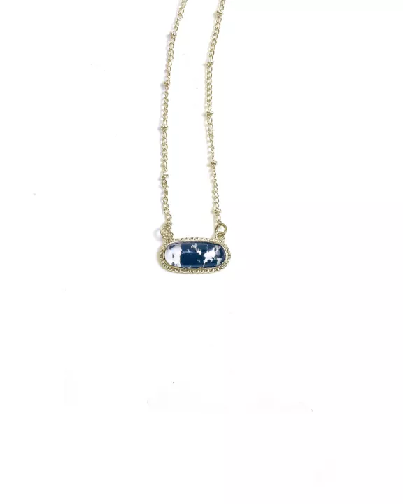 Black Cowhide Necklace