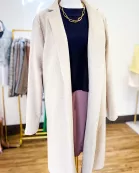 ETA 8/13 - Juliette Taupe Mid-Length Coat