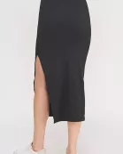HIGH WAIST THIGH-HIGH SLIT MIDI PENCIL SKIRT