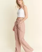 PLUS SIZE SOLID SAILOR POCKET PANTS