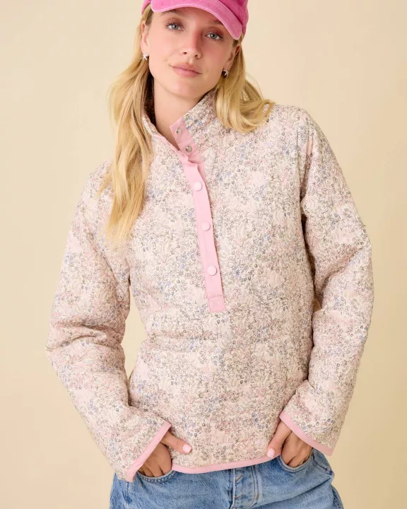 Ditsy Floral Printed Quilted Jacket