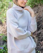 MODAL SCUBA RIBBED MOCK NECK PULLOVER