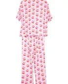 Cherry Bow Repeat Wholesale Pajama Pants Set
