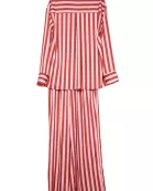 Blush Striped Satin Wholesale Women Matching Pajama Pants