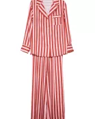 Blush Striped Satin Wholesale Women Matching Pajama Pants