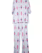 Nutcrackers Light Blue Women's Christmas Pajamas