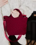 Wine Woven Wholesale Bucket Bag Crossbody