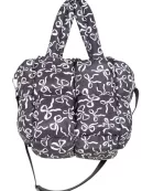 Black Bow Wholesale Mini Puffer Tote Bag