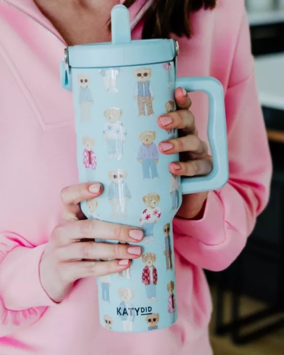 Fall Bears Wholesale 38 Oz Tumbler with Lid Handle