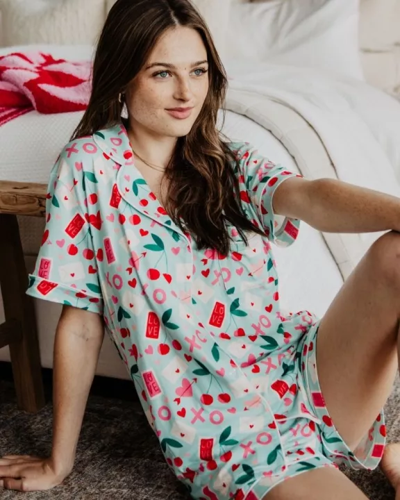 XO Cherries Wholesale Valentine's Pajamas Women