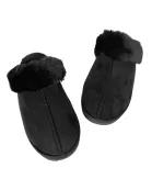 Black Faux Fur Women's Wholesale House Slippers