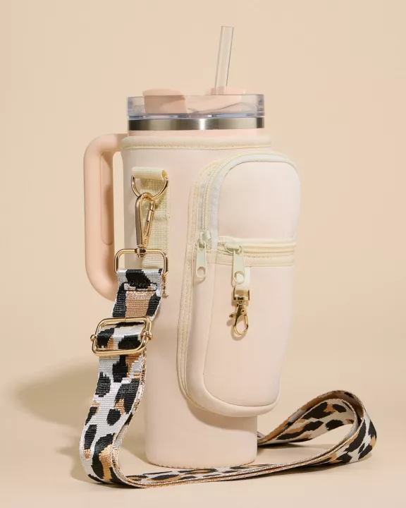 Neoprene Tumbler Bag with Adjustable Shoulder Strap