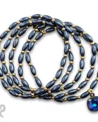 Rice bead bracelet with Austrian crystal