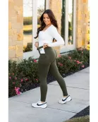 Ready to Ship | The Oakley - Olive Green Full-Length Leggings w/ Pockets