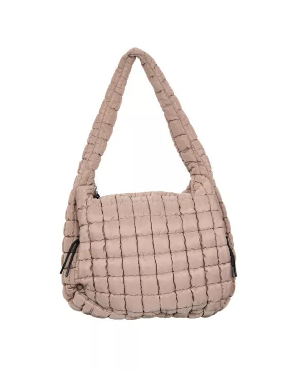 Tan Oversized Wholesale Quilted Puffer Tote Bag