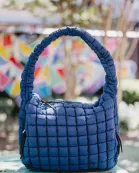 Navy Wholesale Oversized Quilted Hobo Tote Bag