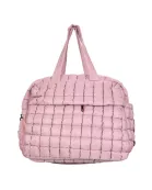 Mauve Quilted Wholesale Garment Duffel Bag w/ Pass-Thru Slip