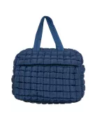 Navy Wholesale Quilted Weekend Duffel Bag w/ Pass-Thru Slip