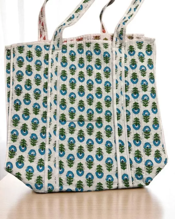 Aster Floral Patterned Tote Bag