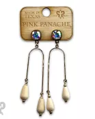 Golden arch earrings with Austrian crystal