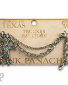 Silver trucker hat chain with Austrian crystal cross charm
