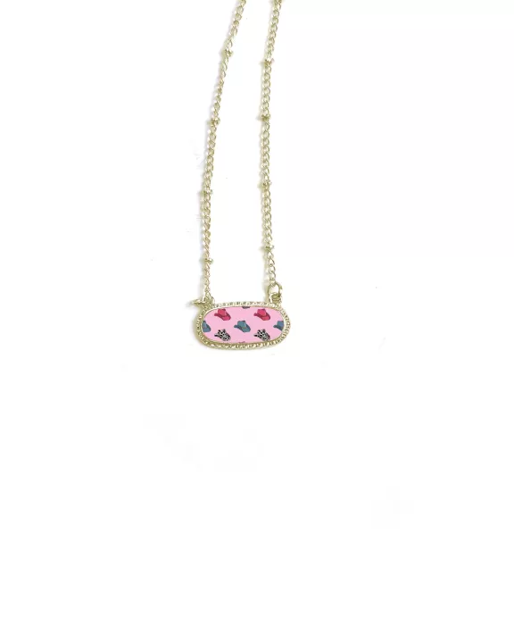 Pink Cowboy Hat Necklace