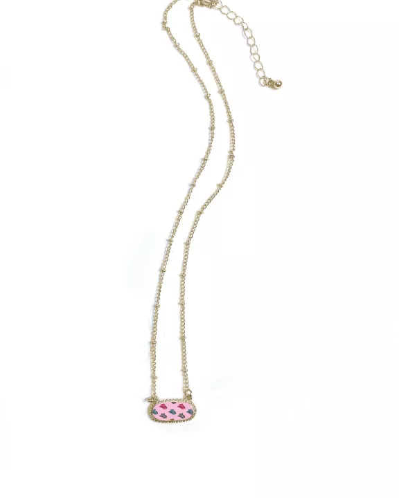 Pink Cowboy Hat Necklace