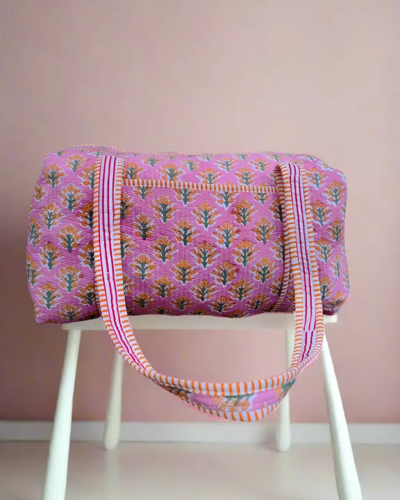ETA 7/21 - Evelyn Pink Print Duffle Bag