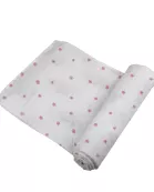 Pink Flower Bamboo Muslin Swaddle