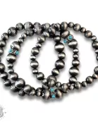 Western burnished bead bracelet set