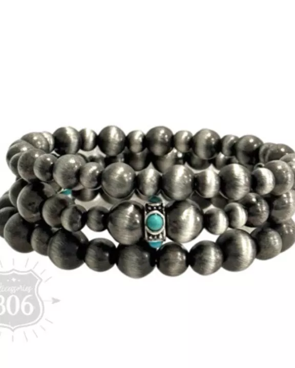 Western burnished bead bracelet set