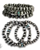 Western burnished bead bracelet set