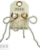 Pearl bow earring