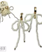 Pearl bow earring