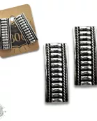 Western style silver tone post earring