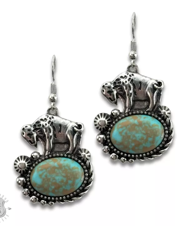 Western style buffalo earring
