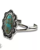 Western style oval stone cuff bracelet