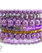 Shining bead mixed bracelet set