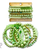 Shining bead mixed bracelet set