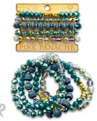 Faceted and round bead bracelet