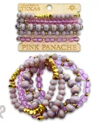 Faceted and round bead bracelet