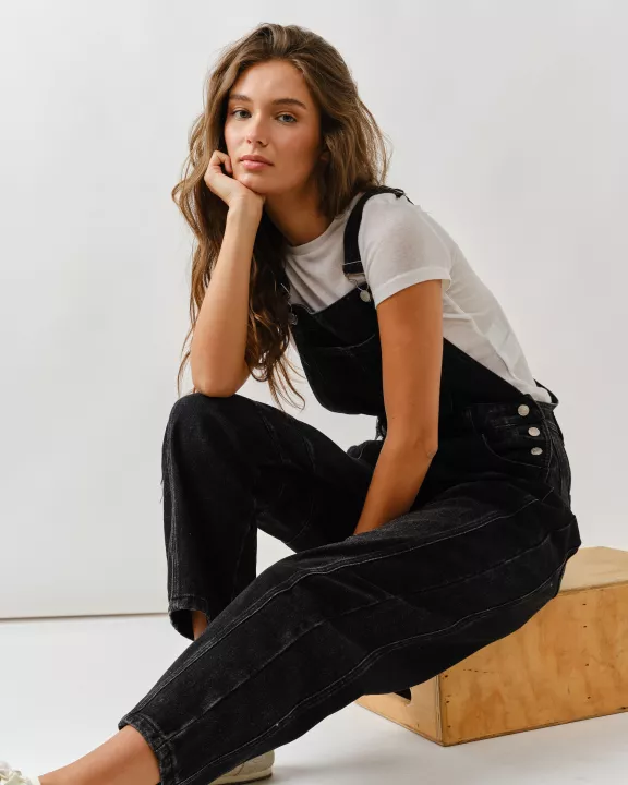 MAP2994 SLOUCHY RELAX FIT DENIM OVERALL