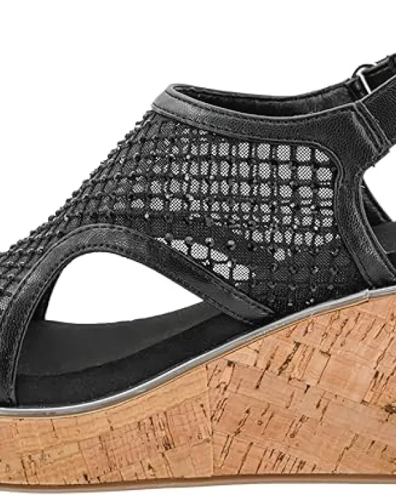 Carley - Black Mesh Shoes