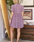 PLUS SIZE CHEETAH PRINT BABYDOLL DRESS