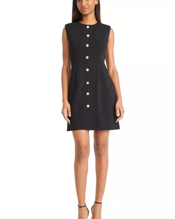 SLEEVELESS MINI WITH CF BUTTONS