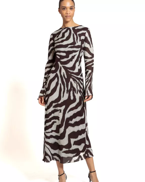 LONG SLEEVE MIDI DRESS