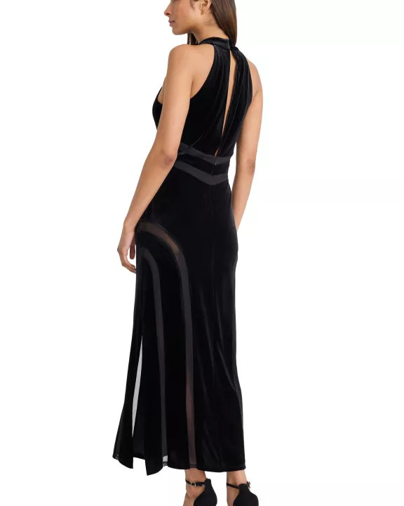 STRETCH VELVET WITH FRONT KEYHOLE